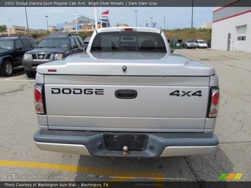 Bright Silver Metallic / Dark Slate Gray 2002 Dodge Dakota Sport Regular Cab 4x4