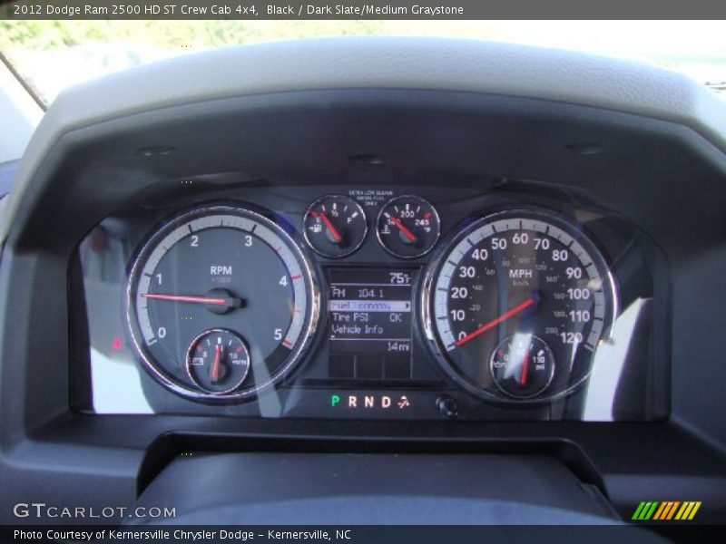 Black / Dark Slate/Medium Graystone 2012 Dodge Ram 2500 HD ST Crew Cab 4x4