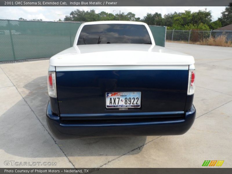 Indigo Blue Metallic / Pewter 2001 GMC Sonoma SL Extended Cab