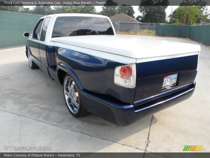 Indigo Blue Metallic / Pewter 2001 GMC Sonoma SL Extended Cab