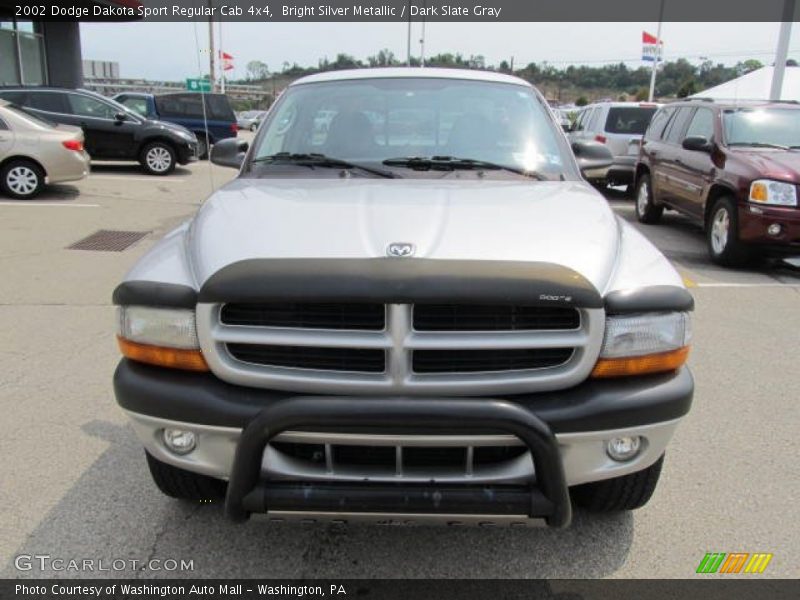 Bright Silver Metallic / Dark Slate Gray 2002 Dodge Dakota Sport Regular Cab 4x4