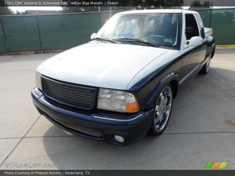 Indigo Blue Metallic / Pewter 2001 GMC Sonoma SL Extended Cab