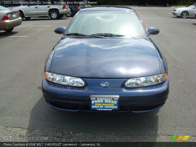 Midnight Blue Metallic / Pewter 2001 Oldsmobile Alero GL Sedan