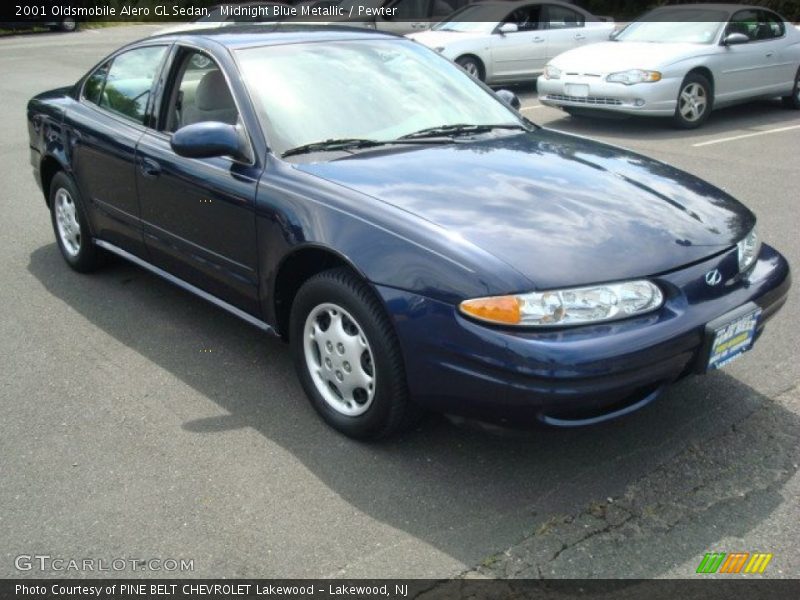 Midnight Blue Metallic / Pewter 2001 Oldsmobile Alero GL Sedan