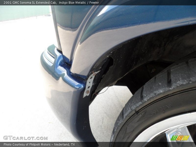 Indigo Blue Metallic / Pewter 2001 GMC Sonoma SL Extended Cab