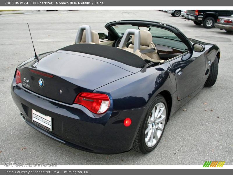 Monaco Blue Metallic / Beige 2006 BMW Z4 3.0i Roadster