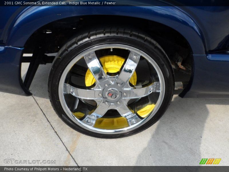 Indigo Blue Metallic / Pewter 2001 GMC Sonoma SL Extended Cab