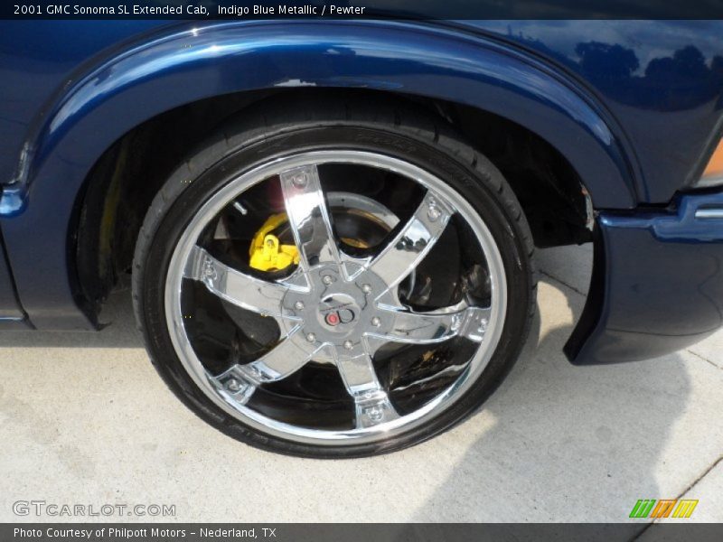 Indigo Blue Metallic / Pewter 2001 GMC Sonoma SL Extended Cab