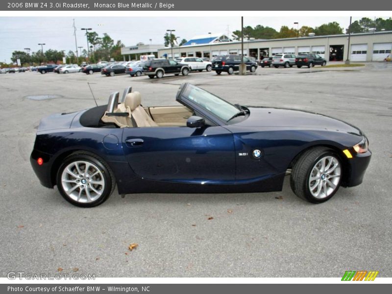 Monaco Blue Metallic / Beige 2006 BMW Z4 3.0i Roadster