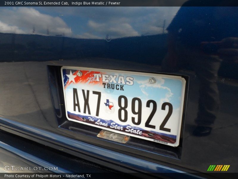 Indigo Blue Metallic / Pewter 2001 GMC Sonoma SL Extended Cab