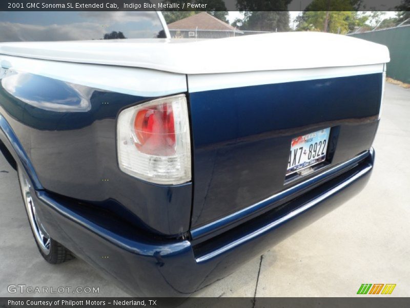 Indigo Blue Metallic / Pewter 2001 GMC Sonoma SL Extended Cab