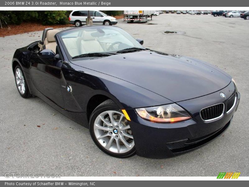 Monaco Blue Metallic / Beige 2006 BMW Z4 3.0i Roadster