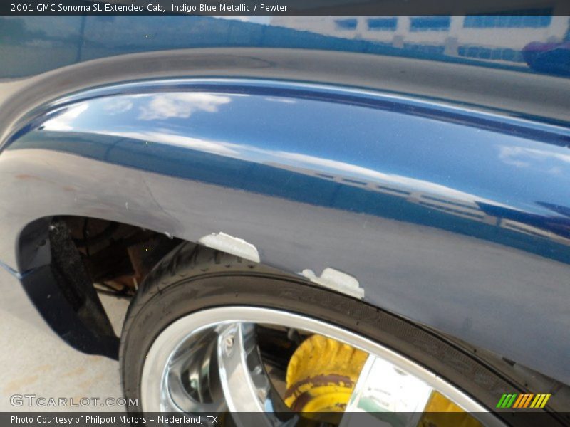 Indigo Blue Metallic / Pewter 2001 GMC Sonoma SL Extended Cab