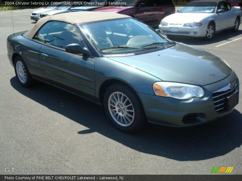 Onyx Green Pearl / Sandstone 2004 Chrysler Sebring LX Convertible