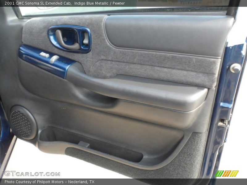 Indigo Blue Metallic / Pewter 2001 GMC Sonoma SL Extended Cab
