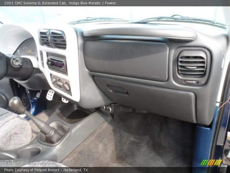 Indigo Blue Metallic / Pewter 2001 GMC Sonoma SL Extended Cab