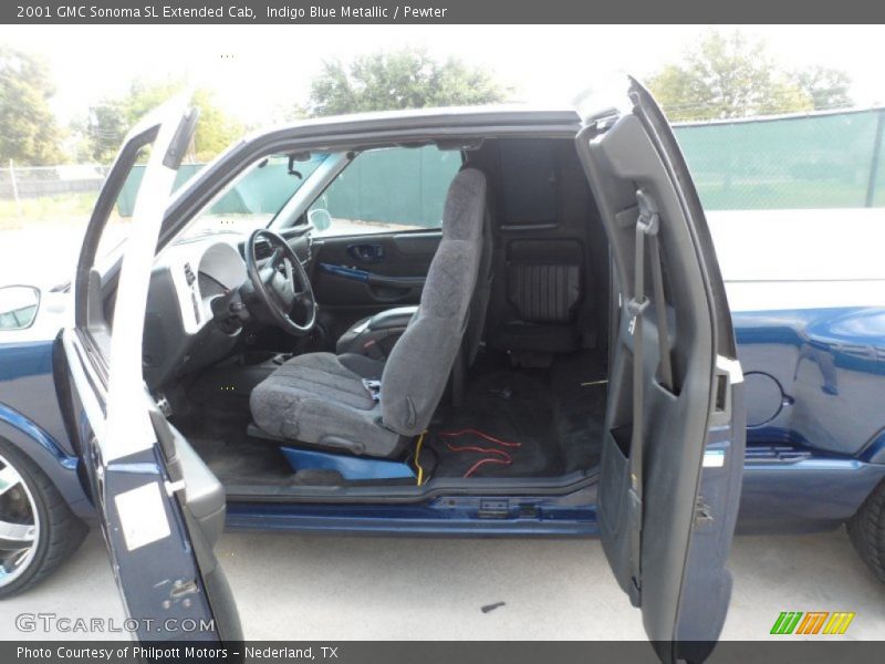 Indigo Blue Metallic / Pewter 2001 GMC Sonoma SL Extended Cab