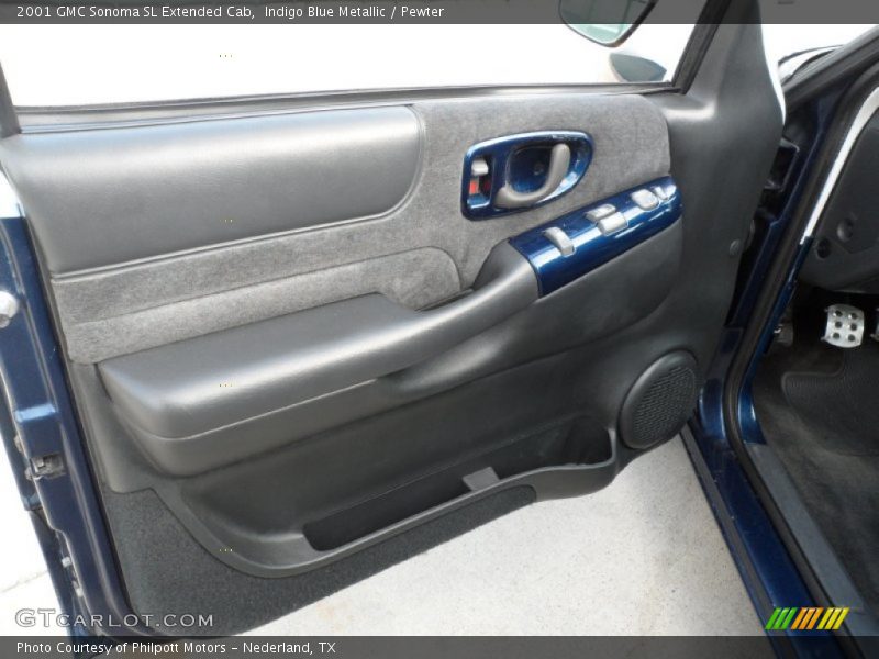 Indigo Blue Metallic / Pewter 2001 GMC Sonoma SL Extended Cab