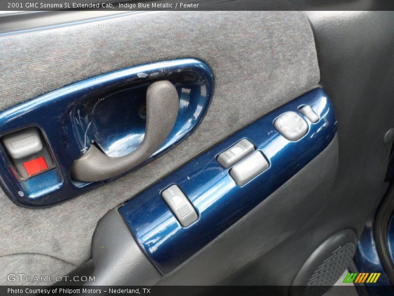 Indigo Blue Metallic / Pewter 2001 GMC Sonoma SL Extended Cab