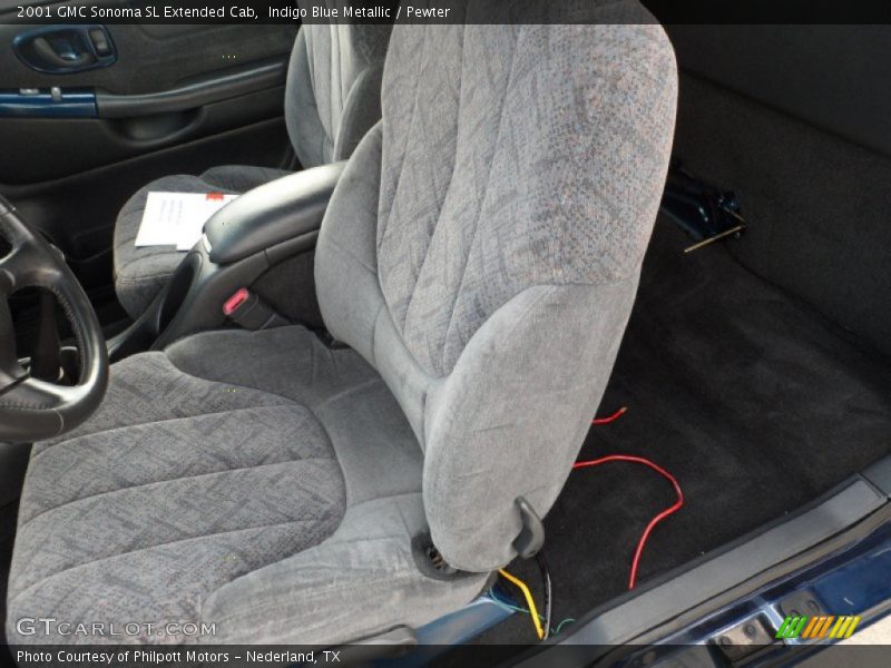 Indigo Blue Metallic / Pewter 2001 GMC Sonoma SL Extended Cab