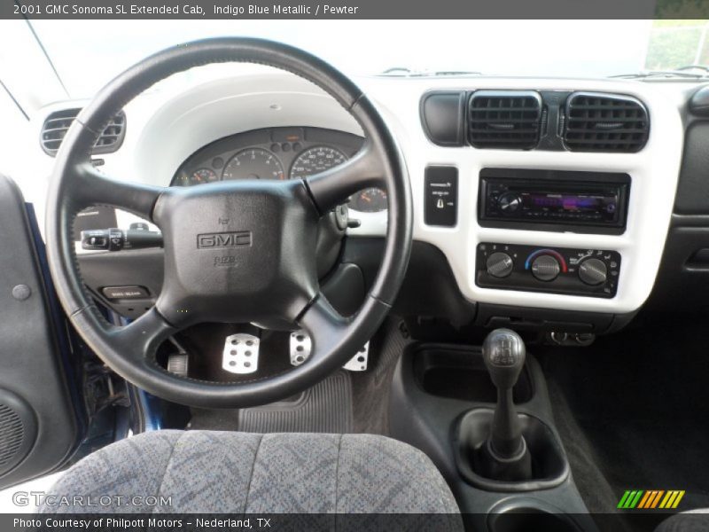 Indigo Blue Metallic / Pewter 2001 GMC Sonoma SL Extended Cab