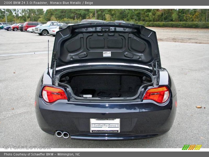 Monaco Blue Metallic / Beige 2006 BMW Z4 3.0i Roadster