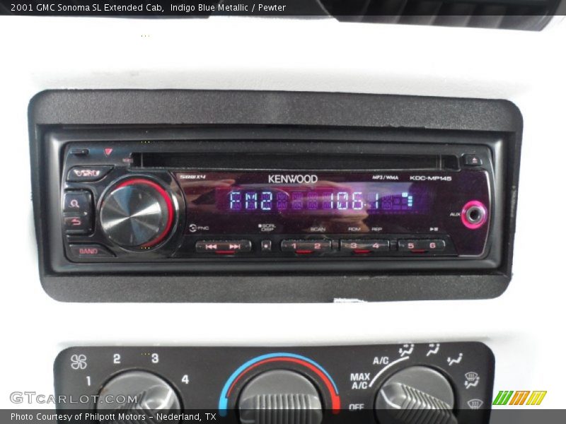 Indigo Blue Metallic / Pewter 2001 GMC Sonoma SL Extended Cab