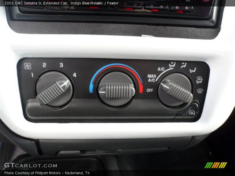 Indigo Blue Metallic / Pewter 2001 GMC Sonoma SL Extended Cab