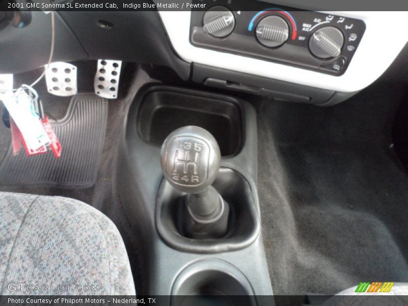 Indigo Blue Metallic / Pewter 2001 GMC Sonoma SL Extended Cab