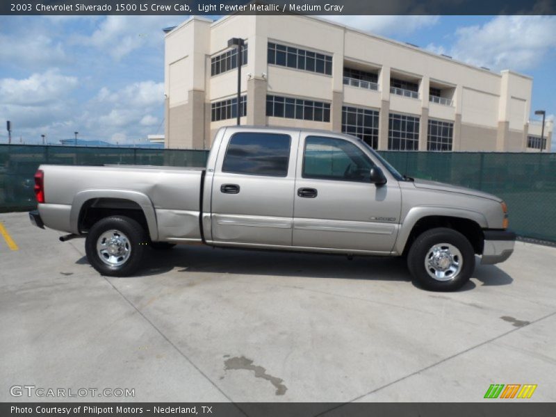 Light Pewter Metallic / Medium Gray 2003 Chevrolet Silverado 1500 LS Crew Cab