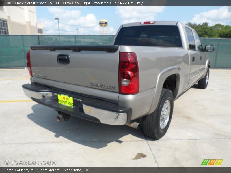 Light Pewter Metallic / Medium Gray 2003 Chevrolet Silverado 1500 LS Crew Cab