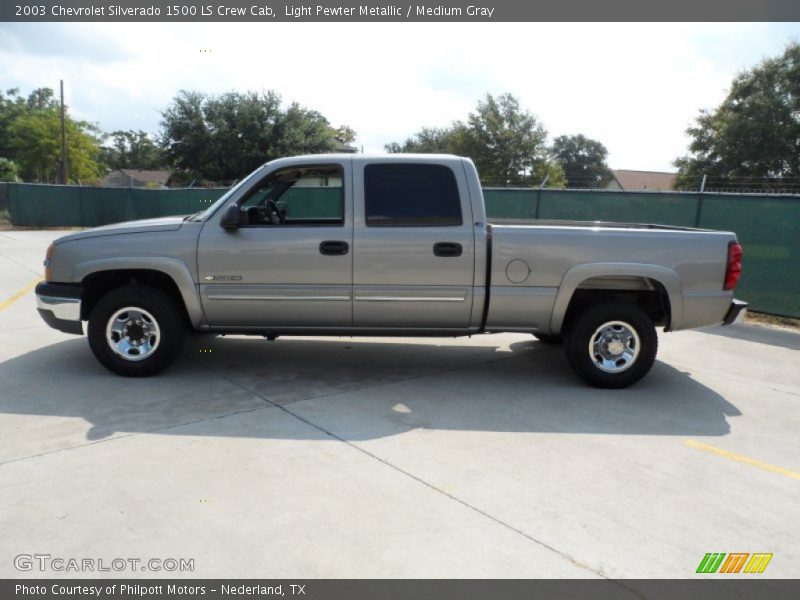 Light Pewter Metallic / Medium Gray 2003 Chevrolet Silverado 1500 LS Crew Cab