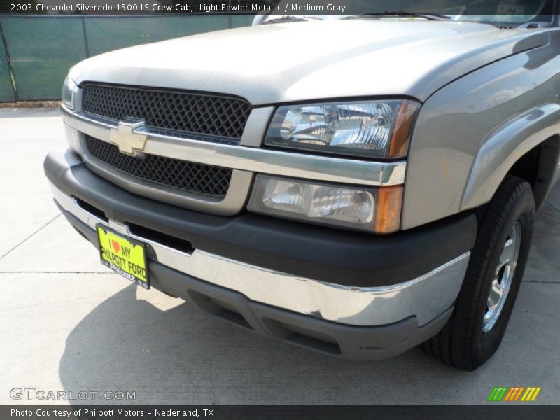 Light Pewter Metallic / Medium Gray 2003 Chevrolet Silverado 1500 LS Crew Cab