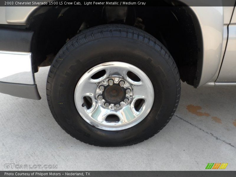 Light Pewter Metallic / Medium Gray 2003 Chevrolet Silverado 1500 LS Crew Cab