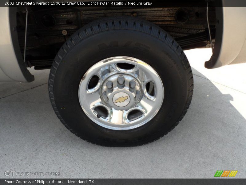 Light Pewter Metallic / Medium Gray 2003 Chevrolet Silverado 1500 LS Crew Cab