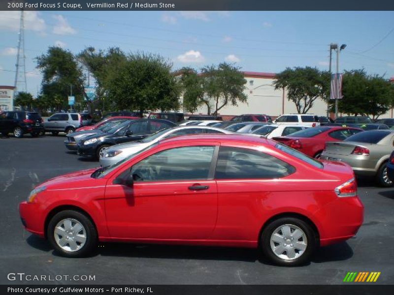 Vermillion Red / Medium Stone 2008 Ford Focus S Coupe