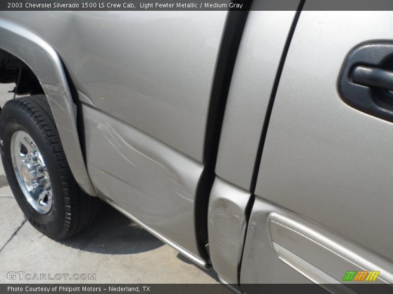 Light Pewter Metallic / Medium Gray 2003 Chevrolet Silverado 1500 LS Crew Cab