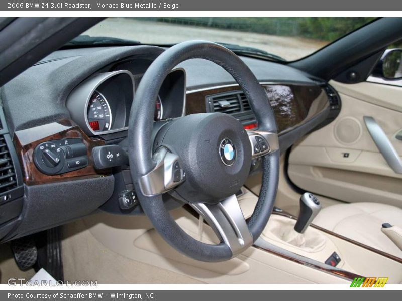 Monaco Blue Metallic / Beige 2006 BMW Z4 3.0i Roadster