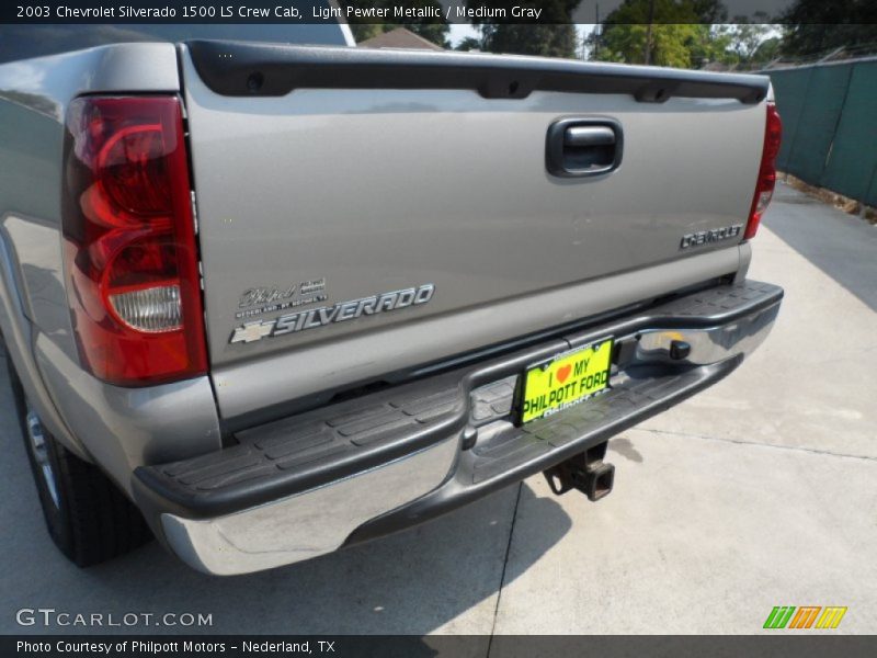 Light Pewter Metallic / Medium Gray 2003 Chevrolet Silverado 1500 LS Crew Cab