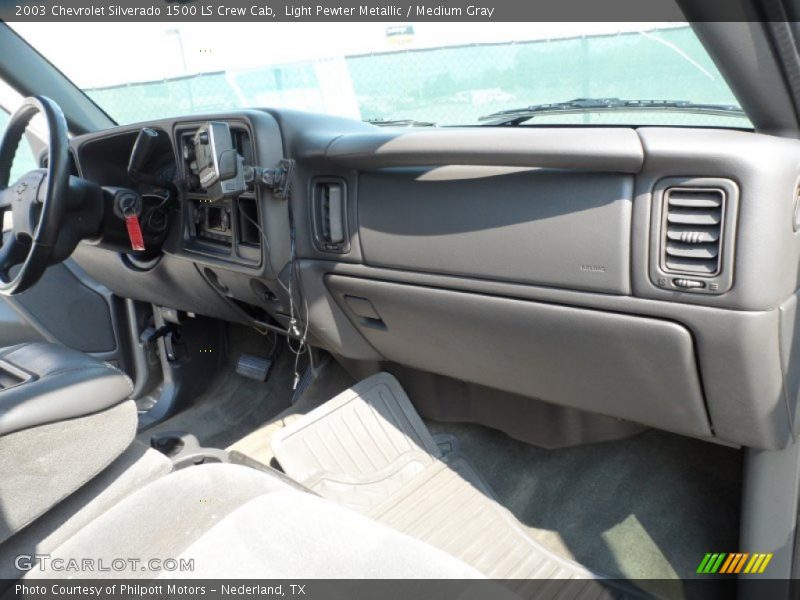 Light Pewter Metallic / Medium Gray 2003 Chevrolet Silverado 1500 LS Crew Cab
