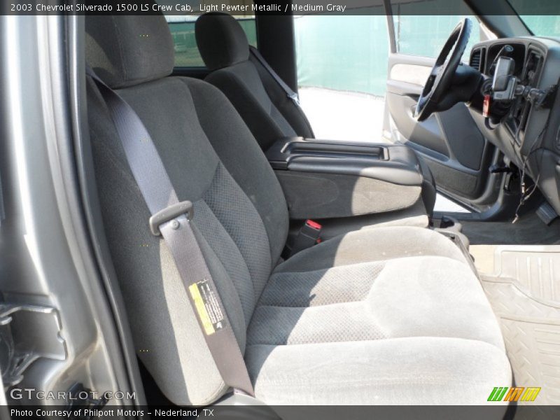 Light Pewter Metallic / Medium Gray 2003 Chevrolet Silverado 1500 LS Crew Cab