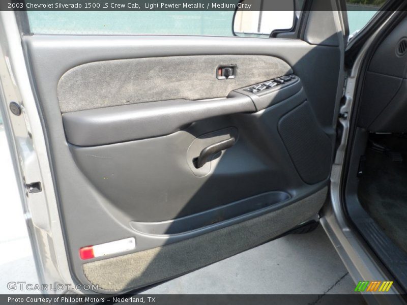 Light Pewter Metallic / Medium Gray 2003 Chevrolet Silverado 1500 LS Crew Cab
