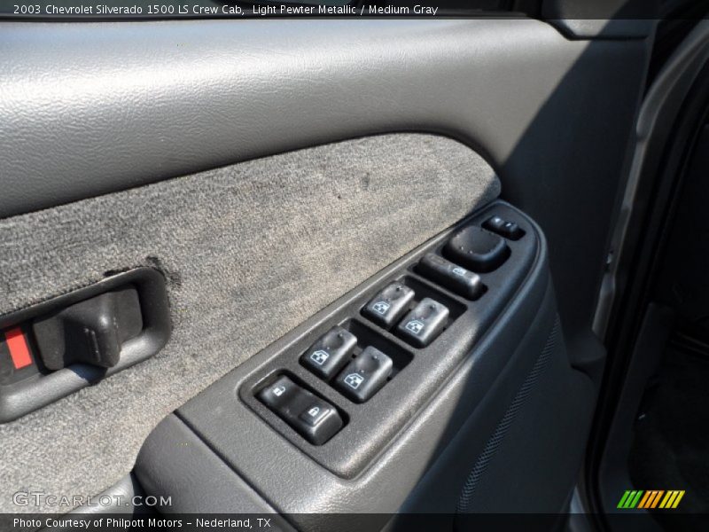 Light Pewter Metallic / Medium Gray 2003 Chevrolet Silverado 1500 LS Crew Cab