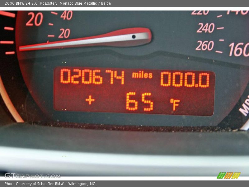 Monaco Blue Metallic / Beige 2006 BMW Z4 3.0i Roadster