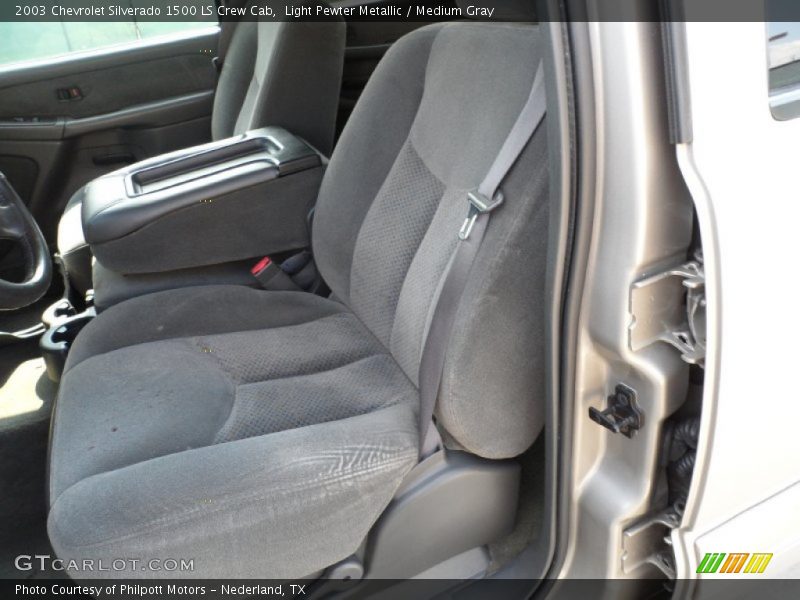 Light Pewter Metallic / Medium Gray 2003 Chevrolet Silverado 1500 LS Crew Cab