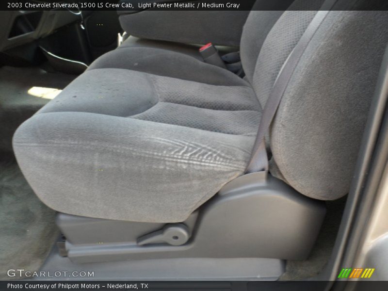 Light Pewter Metallic / Medium Gray 2003 Chevrolet Silverado 1500 LS Crew Cab
