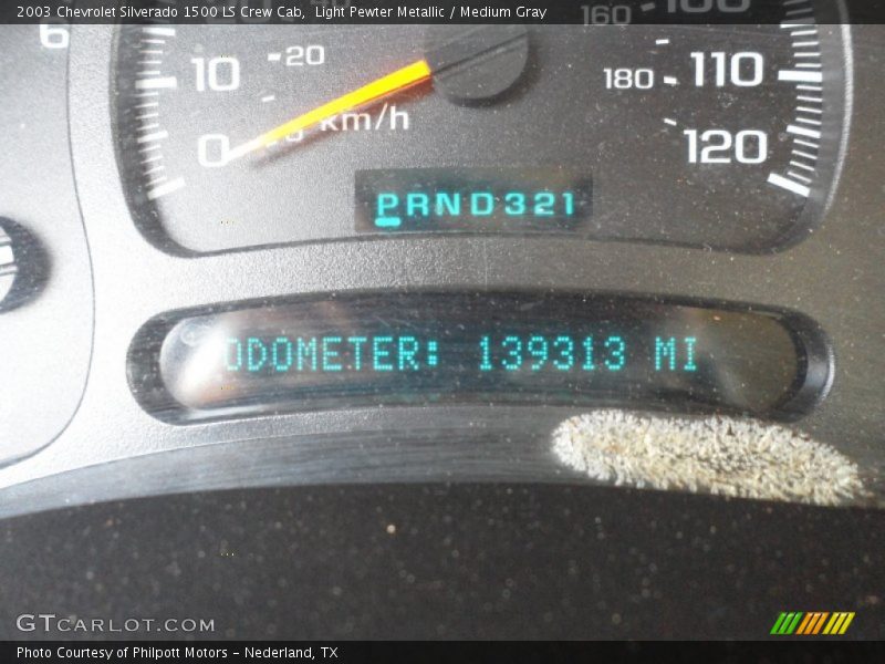 Light Pewter Metallic / Medium Gray 2003 Chevrolet Silverado 1500 LS Crew Cab