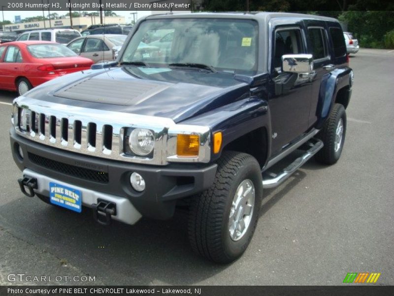 Midnight Blue Metallic / Ebony Black/Pewter 2008 Hummer H3