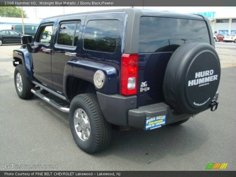 Midnight Blue Metallic / Ebony Black/Pewter 2008 Hummer H3
