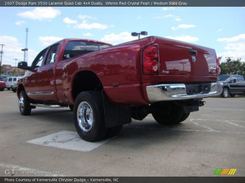Inferno Red Crystal Pearl / Medium Slate Gray 2007 Dodge Ram 3500 Laramie Quad Cab 4x4 Dually